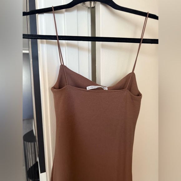 Zara Brown Mini Slip Dress - Picture 6 of 7